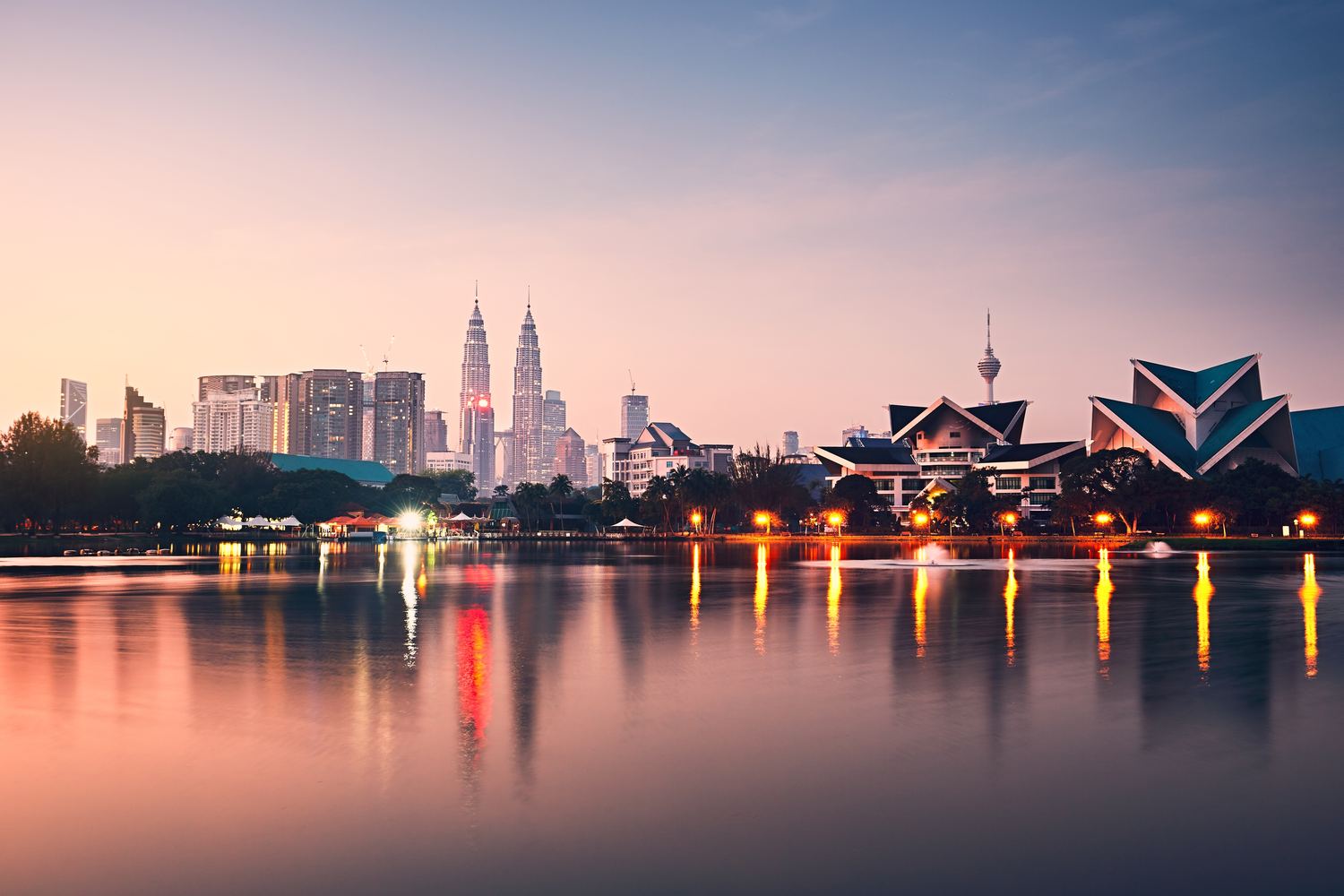 Kuala Lumpur skyline at sunrise